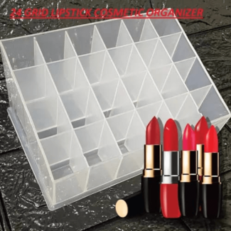 24 Grid Plastic Lipstick Transparent Storage Box