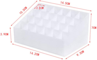 24-Grid Transparent Plastic Lipstick Storage Box for Organized Makeup Price in Pakistan | LAPTAB