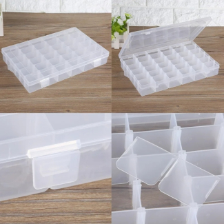 24-Grid Transparent Plastic Lipstick Storage Box for Organized Makeup Price in Pakistan | LAPTAB