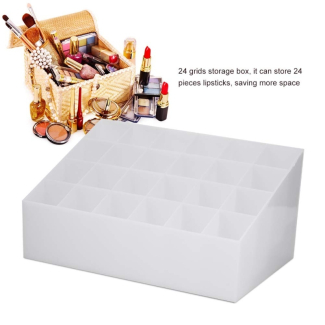 24-Grid Transparent Plastic Lipstick Storage Box for Organized Makeup Price in Pakistan | LAPTAB