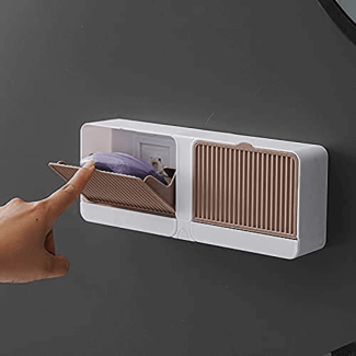 Wall Mounted Double Sided Soap Box with Drainage and No-Drill Adhesive Price in Pakistan | LAPTAB