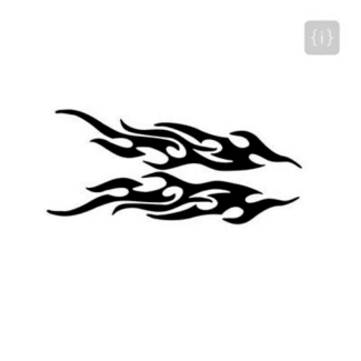 4Pcs White Flames Car Vinyl Stickers - Waterproof & Easy to Install Price in Pakistan | LAPTAB