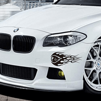 2Pcs Black Flames Stickers for Car Side Mirrors - Waterproof Vinyl Decals Price in Pakistan | LAPTAB
