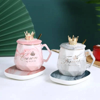 M2 Couple Mug Set - 2 Printed Ceramic Coffee Mugs for Couples Price in Pakistan | LAPTAB