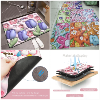 3D Floor Mat - High-Quality Diatom Mud, Anti-Slip, Easy to Clean, Multi-Use Price in Pakistan | LAPTAB