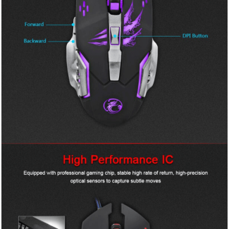 A8 3200 DPI 6D Wired Gaming Mouse with LED Lighting and Ergonomic Design Price in Pakistan | LAPTAB