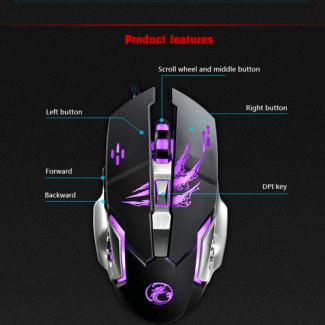 A8 3200 DPI 6D Wired Gaming Mouse with LED Lighting and Ergonomic Design Price in Pakistan | LAPTAB