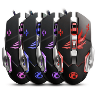 A8 3200 DPI 6D Wired Gaming Mouse with LED Lighting and Ergonomic Design