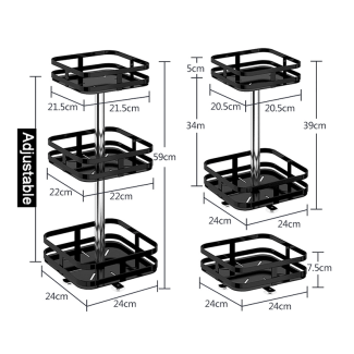 2 Layer 360 Degree Rotating Iron Storage Rack for Efficient Organization Price in Pakistan | LAPTAB
