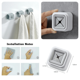 Set of 3 Punch Free Towel Plug Holders - Easy Install, Versatile Use Price in Pakistan | LAPTAB