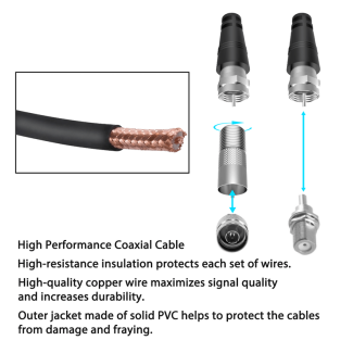 8K 25DBI High Gain Digital TV Antenna with 10 ft Coaxial Cable Price in Pakistan | LAPTAB