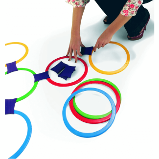 Twister Hopscotch Game - Indoor Active Play for Kids with Movable Rings Price in Pakistan | LAPTAB