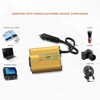 150W Mini Portable DC 12V to 220V AC Inverter for Laptops and Devices Price in Pakistan | LAPTAB