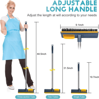 Bathroom Cleaning Brush with Scraper - Long Handle for Easy Reach Price in Pakistan | LAPTAB