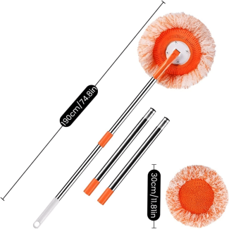 360? Rotatable Adjustable Cleaning Mop with Reusable Microfiber Pads Price in Pakistan | LAPTAB