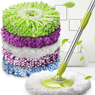 5 PCS Mop Head Rotating Cotton Pads