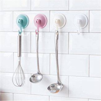 4 pcs Seamless Sucker Hooks for Clothes and Utensils - Waterproof and Durable Price in Pakistan | LAPTAB