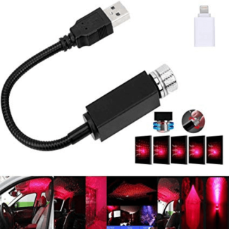 Car LED Star Light Projector Night Light with USB and 360? Flexibility