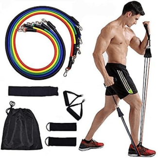 11 Pcs Adjustable Resistance Bands Set for Full Body Workouts Price in Pakistan | LAPTAB
