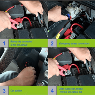 Portable Car Jump Starter 12000mAh with Safety Features and Charging Kit Price in Pakistan | LAPTAB