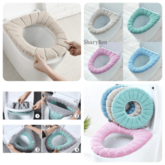 Cloth Toilet Seat Cover Pads - Soft, Warm, Washable, Fits Most Seats