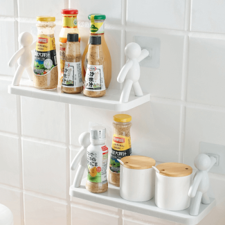 Self-Adhesive Character Wall Shelf for Bathroom and Kitchen Storage Price in Pakistan | LAPTAB