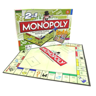 Monopoly Property Trading Game with Ludo - Includes Rubber Ducky & T-Rex Tokens Price in Pakistan | LAPTAB