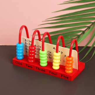 5 Gear Eco-Friendly Learning Abacus for Kids - Safe Wooden Math Tool Price in Pakistan | LAPTAB