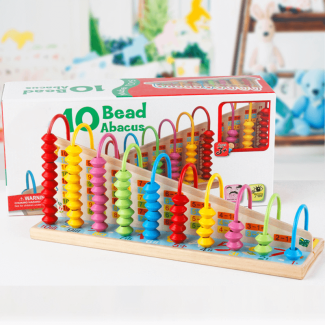 Traditional 10 Bead Abacus Wooden Learning Toy For Kids