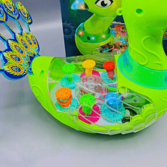 Colorful Universal Transparent Electric Gear Peacock Toy with Music and Lights Price in Pakistan | LAPTAB