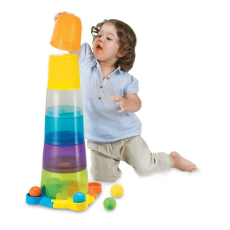 Colorful Win Fun Stacks N Roll Fun Balls and Cups Toy for Child Development
