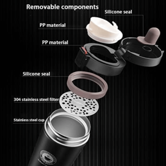 300ML Vacuum Insulated Stainless Steel Tea Coffee Mug with Infuser Price in Pakistan | LAPTAB