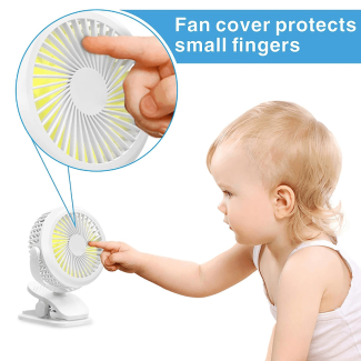 Mini Stroller Clip Fan - Rechargeable, 360-Degree Rotation, 3 Speeds Price in Pakistan | LAPTAB