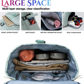 Sports Duffle Backpack with Shoe Compartment - Water-Resistant Gym Bag Price in Pakistan | LAPTAB