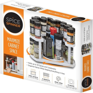 Spice Spinner Two-Tiered Spice Organizer with Dual Spin Lazy Susan Price in Pakistan | LAPTAB
