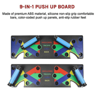 9 in 1 Push Up Board with Yoga Bands for Varied Fitness Workouts Price in Pakistan | LAPTAB