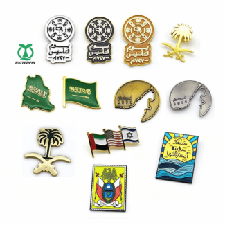Custom Metal UAE Enamel Brooch Saudi Arabia