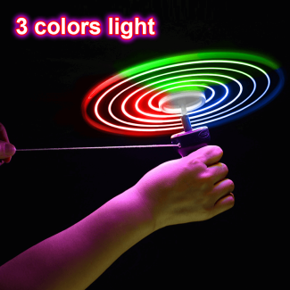 LED Colorful Pull String UFO Toy - Outdoor Night Flying Propeller for Kids Price in Pakistan | LAPTAB