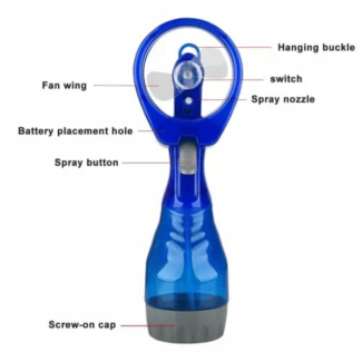 Portable Handheld Fan with Mist Bottle for Personal Cooling Price in Pakistan | LAPTAB