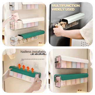 Multifunctional Wall Hanging Organizer with 6 Compartment Spice Storage Price in Pakistan | LAPTAB