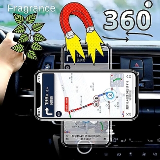 Magnetic Air Vent Mount Car Phone Holder with Built-in Air Freshener Price in Pakistan | LAPTAB