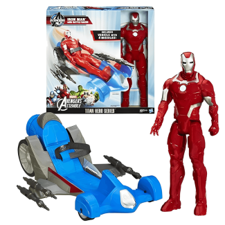 Hasbro Avengers Assemble Iron Man Action Figure with Battle Racer Toy