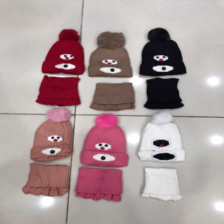 2 Pcs Set Cartoon Face Winter Caps for Warmth and Comfort Price in Pakistan | LAPTAB