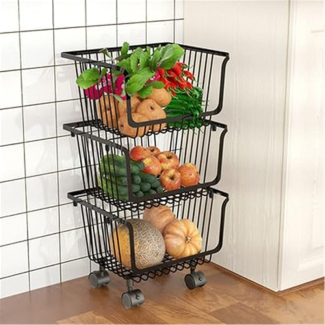 3-Tier Vegetable and Fruit Rack - Quality Storage Stand for Home Use Price in Pakistan | LAPTAB