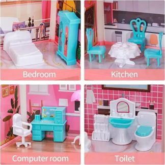 Dream Doll House Toys with Furniture and Accessories for Kids Price in Pakistan | LAPTAB