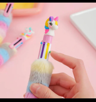 6pcs Unicorn Shaped Ballpoint Pens for Kids - Colorful Cartoon Design Price in Pakistan | LAPTAB