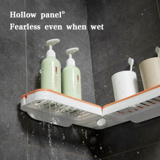 Rotatable Wall-Mounted Bathroom Corner Rack, Durable PP Shower Caddy Price in Pakistan | LAPTAB