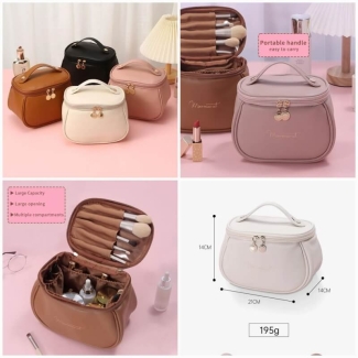 Pu leather cosmetic pouch