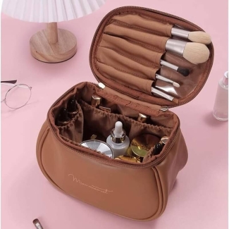 PU Leather Cosmetic Pouch - Large Capacity, Water-Repellent Makeup Bag Price in Pakistan | LAPTAB