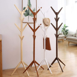 Home Coat Rack Iron Stand with 8 Hooks - Natural Finish, 175 CM Tall Price in Pakistan | LAPTAB